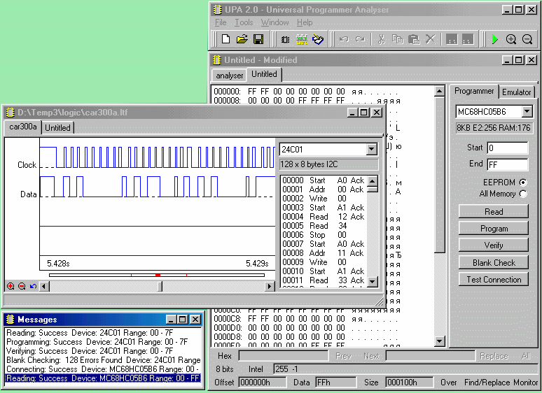 Universal Programmer Analyser-UPA Screenshot
